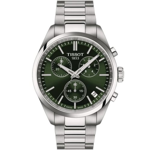 Tissot PR 100 Quartz Chronograph Stainless Steel / Green / Bracelet