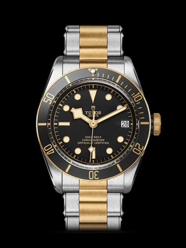 Tudor Heritage Black Bay Black S&amp;G / Stainless Steel / Yellow Gold / Black / Bracelet
