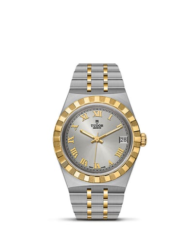 Tudor Royal Date 34 Stainless Steel / Yellow Gold / Silver - Roman