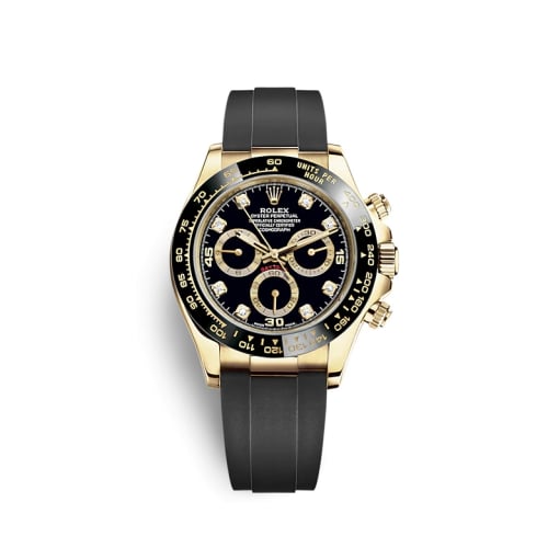 Rolex Cosmograph Daytona Yellow Gold / Cerachrom / Black - Diamond / Oysterflex