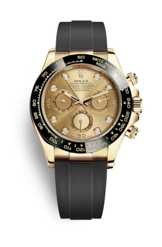 Rolex Cosmograph Daytona Yellow Gold / Cerachrom / Champagne Diamond / Oysterflex