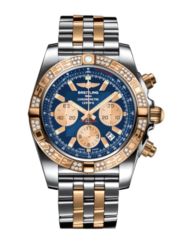 Breitling Chronomat 44 Stainless Steel / Rose Gold / Diamond / Metallica Blue / Bracelet