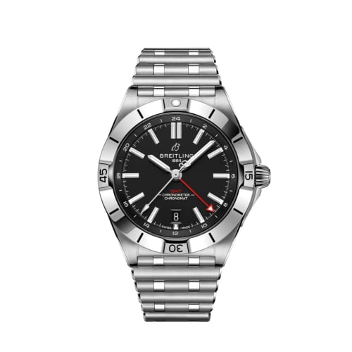 Breitling Chronomat 40 GMT Stainless Steel / Black / Rouleaux