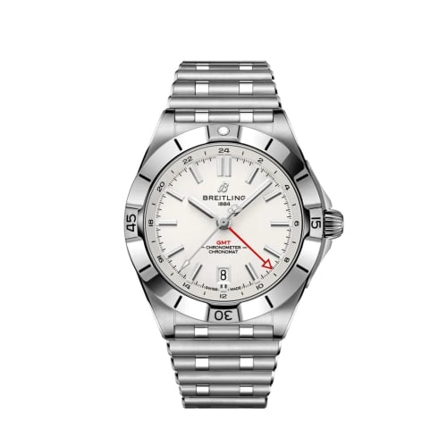 Breitling Chronomat 40 GMT Stainless Steel / Silver / Rouleaux