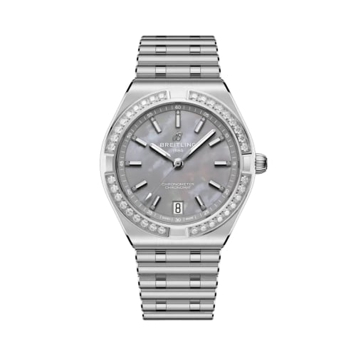 Breitling Chronomat Automatic 36 Stainless Steel - Diamond / Grey MOP / Rouleaux