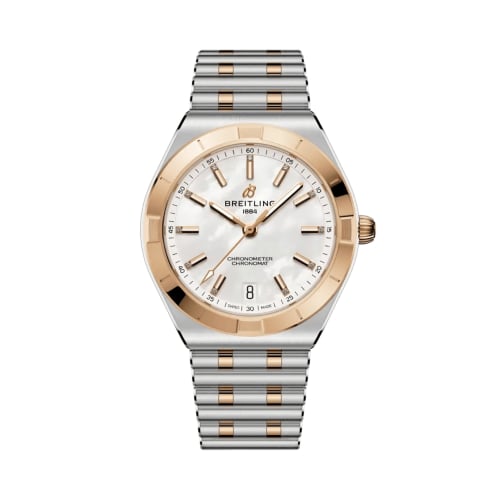 Breitling Chronomat Automatic 36 Stainless Steel - Red Gold / MOP / Rouleaux