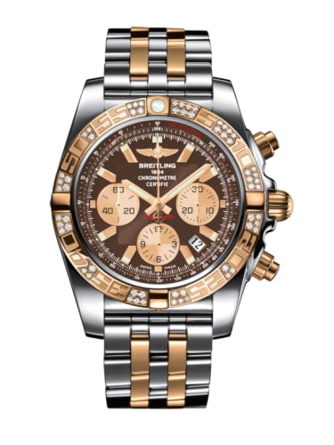 Breitling Chronomat 44 Stainless Steel / Rose Gold / Diamond / Metallica Brown / Bracelet