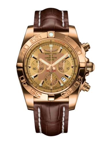 Breitling Chronomat 44 Rose Gold / Golden Sun / Croco