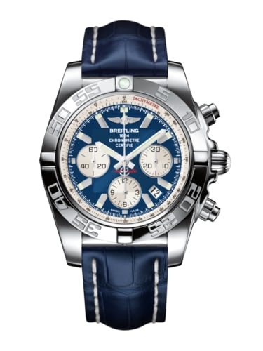 Breitling Chronomat 44 Stainless Steel / Blue / Croco