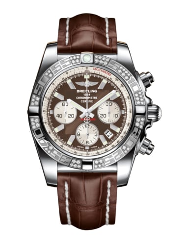 Breitling Chronomat 44 Stainless Steel / Diamond / Metallica Brown / Croco