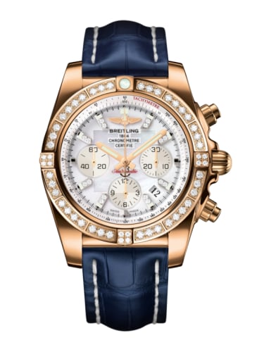Breitling Chronomat 44 Rose Gold / Diamond / Pearl Diamond / Croco