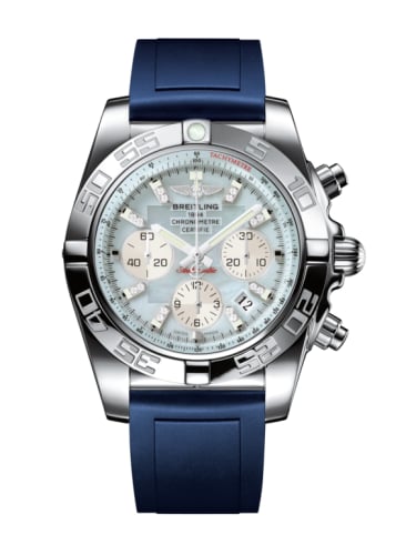 Breitling Chronomat 44 Stainless Steel / Gray Pearl Diamond / Rubber