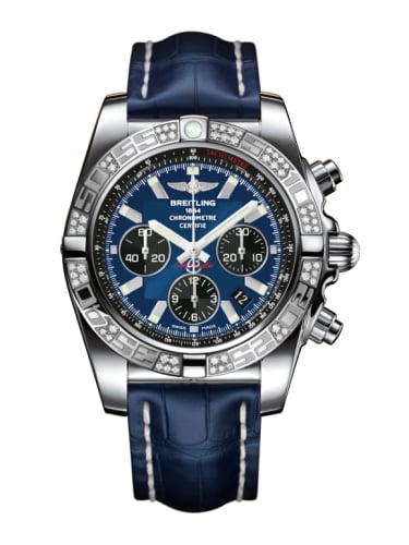 Breitling Chronomat 44 Stainless Steel / Diamond / Blackeye Blue / Croco