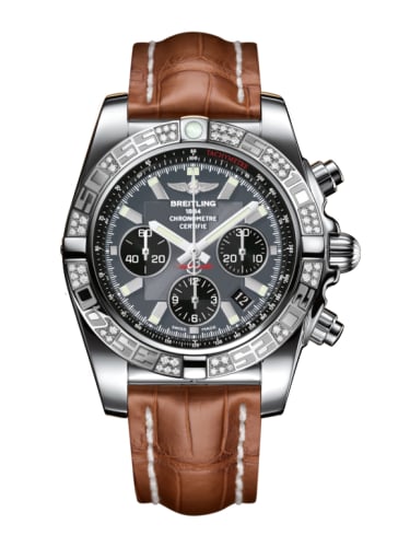 Breitling Chronomat 44 Stainless Steel / Diamond / Blackeye Gray / Croco