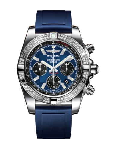 Breitling Chronomat 44 Stainless Steel / Diamond / Blackeye Blue / Rubber