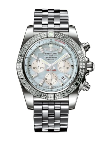 Breitling Chronomat 44 White Gold / Diamond / Gray Pearl Diamond / Bracelet