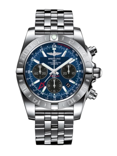 Breitling Chronomat 44 GMT Stainless Steel / Blackeye Blue / Bracelet