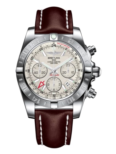 Breitling Chronomat 44 GMT Stainless Steel / Sierra Silver / Calf
