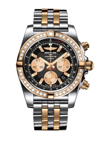 Breitling Chronomat 44 Stainless Steel / Rose Gold / Diamond / Onyx Black / Bracelet