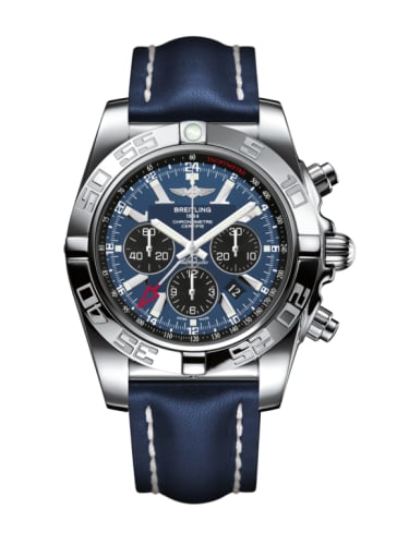 Breitling Chronomat 47 GMT Stainless Steel / Blackeye Blue / Calf