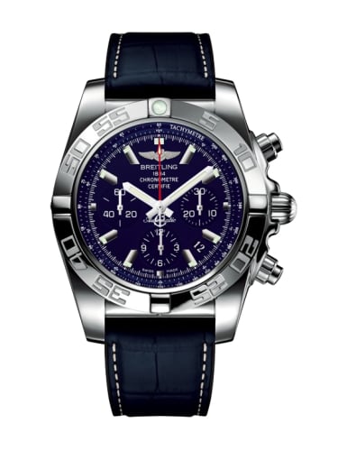 Breitling Chronomat 44 Stainless Steel / Blue MOP / Croco Rubber