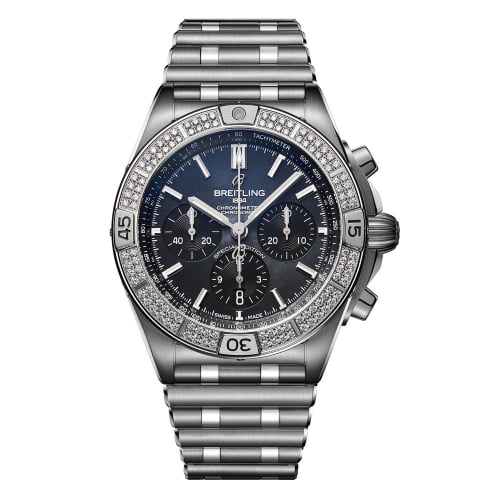 Breitling Chronomat B01 42 Stainless Steel / Diamondworks / Black MOP / Japan