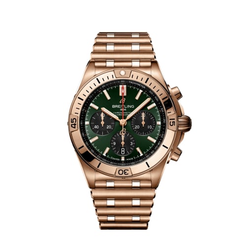 Breitling Chronomat B01 42 Red Gold / Green / Rouleaux