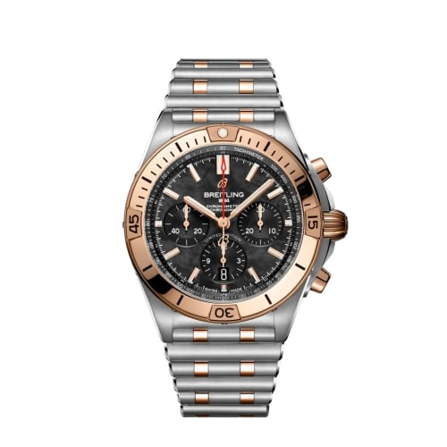Breitling Chronomat B01 42 Stainless Steel / Red Gold / Black MOP / USA