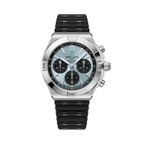 Breitling Chronomat B01 42 Stainless Steel - Platinum / Ice Blue / Rubber