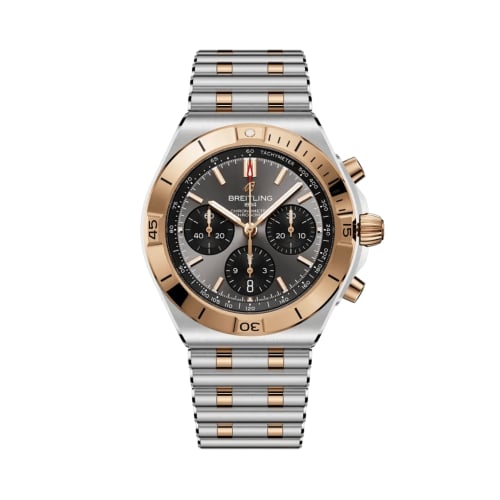 Breitling Chronomat B01 42 Stainless Steel - Red Gold / Grey / Rouleaux