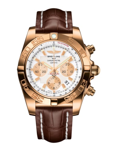 Breitling Chronomat 44 Rose Gold / Antarctica White / Croco