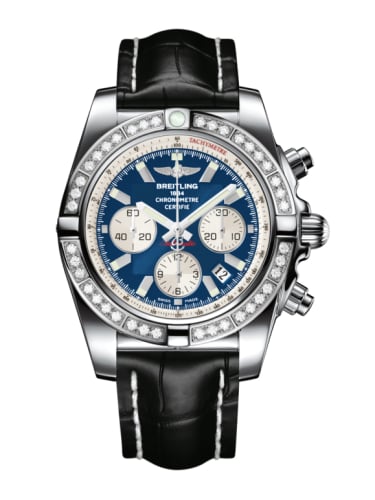 Breitling Chronomat 44 Stainless Steel / Diamond / Metallica Blue / Croco