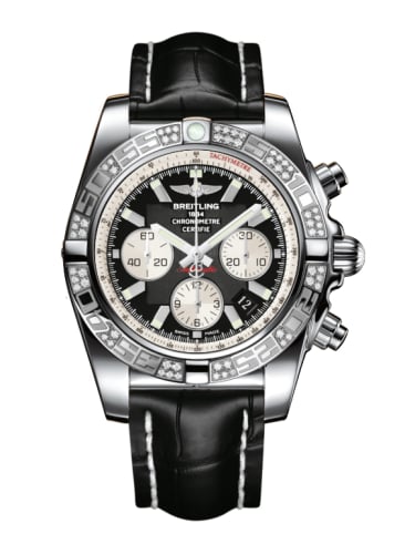 Breitling Chronomat 44 Stainless Steel / Diamond / Onyx Black / Croco