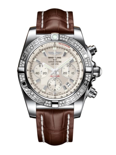 Breitling Chronomat 44 Stainless Steel / Diamond / Sierra Silver / Croco