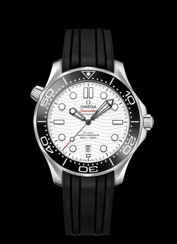 Omega Seamaster Diver 300M Master Co-Axial 42 Stainless Steel / White / Rubber