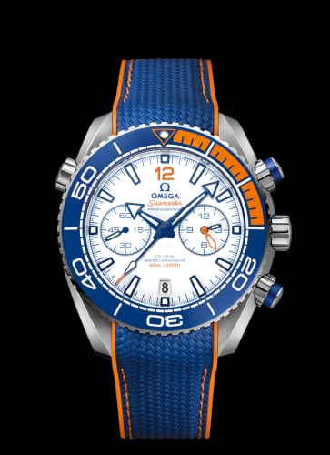 Omega Seamaster Planet Ocean 600M Co-Axial 45.5 Master Chronometer Chronograph Stainless Steel / White / Rubber / Michael Phelps