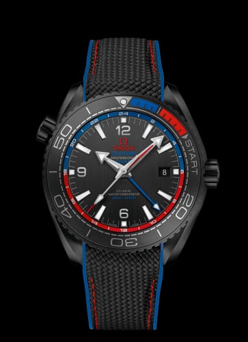Omega Seamaster Planet Ocean 600M Co-Axial 45.5 Master Chronometer GMT Deep Black ETNZ