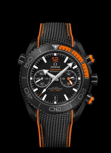 Omega Seamaster Planet Ocean 600M Co-Axial 45.5 Master Chronometer Chronograph Deep Black Orange