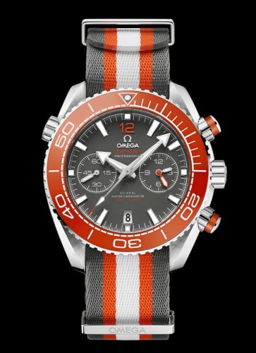 Omega Seamaster Planet Ocean 600M Co-Axial 45.5 Master Chronometer Chronograph Stainless Steel / Grey / NATO