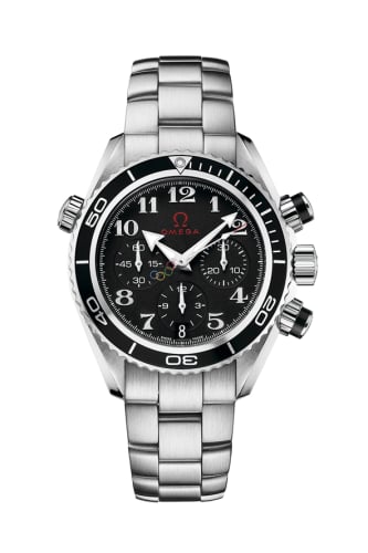 Omega Seamaster Planet Ocean 600M Co-Axial 37.5 Chronograph Stainless Steel / Black / Bracelet / Olympic Timeless