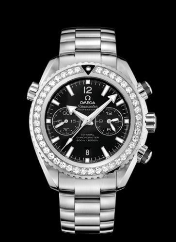 Omega Seamaster Planet Ocean 600M Co-Axial 45.5 Chronograph Stainless Steel / Diamond / Black / Bracelet