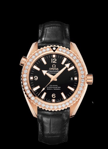 Omega Seamaster Planet Ocean 600M Co-Axial 42 Red Gold / Diamond / Alligator