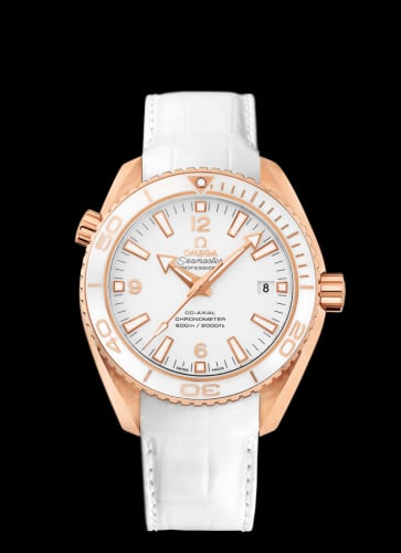 Omega Seamaster Planet Ocean 600M Co-Axial 42 Red Gold / White / Alligator