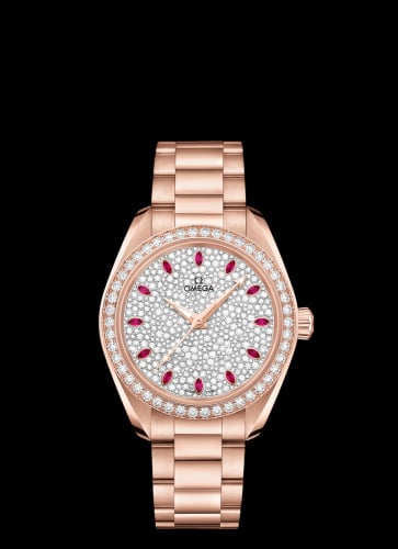 Omega Seamaster Aqua Terra 150M Master Chronometer 34 Sedna Gold / Diamond / Snow Ruby / Bracelet