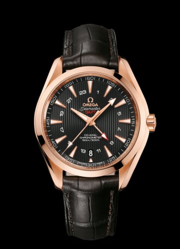 Omega Seamaster Aqua Terra 150M Co-Axial 43 GMT Red Gold / Grey