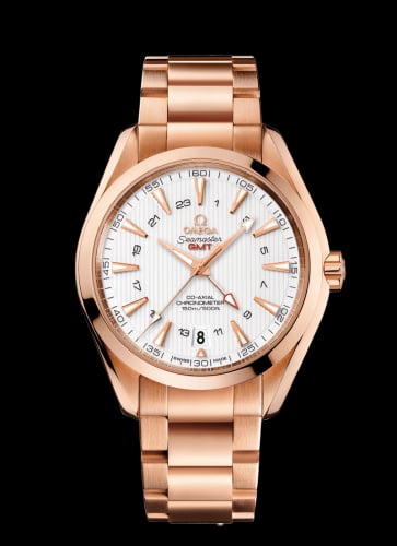 Omega Seamaster Aqua Terra 150M Co-Axial 43 GMT Red Gold / Silver / Bracelet