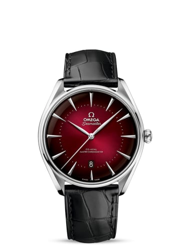 Omega Seamaster Master Co-Axial 39.5 Omega Boutique Edition Stainless Steel / Red / Alligator