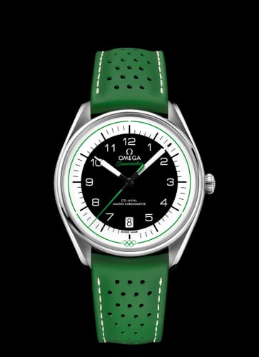 Omega Seamaster Master Co-Axial 39.5 Olympic Timekeeper Stainless Steel / Black / Green