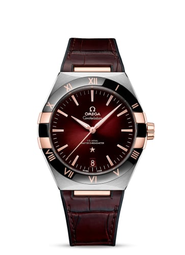 Omega Constellation Master Chronometer 41 Stainless Steel - Sedna Gold - Ceramic / Red