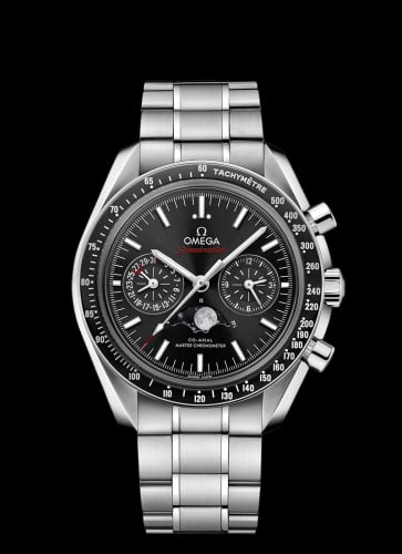 Omega Speedmaster Moonphase Chronograph Master Chronometer Stainless Steel / Black / Bracelet